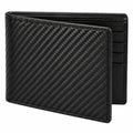 Portefeuille pliant 11.5 × 9.5 × 1.5 cm noir synthétique tressé pour homme