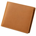 Portefeuille compact 11 x 9 x 1.5 cm en similicuir camel style classique