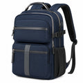 Sac à dos 32 × 18 × 46 cm en tissu bleu marine avec multiples compartiments pour travail et voyage