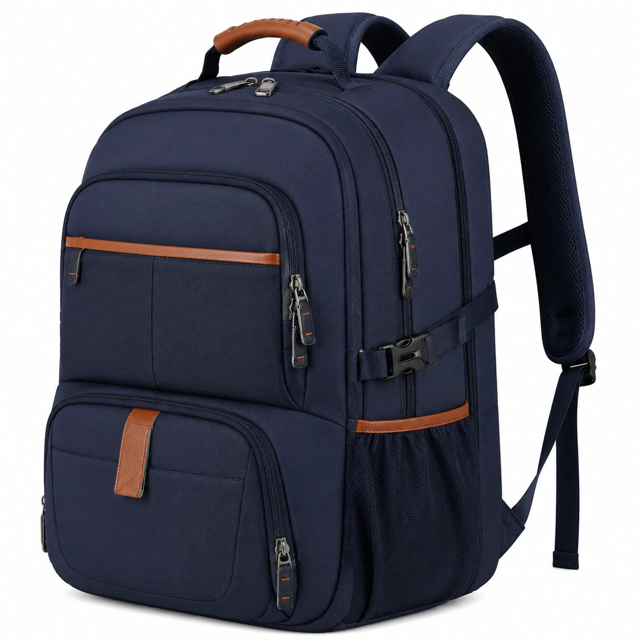Sac à dos 30 L 32 x 20 x 46 cm en polyester bleu marine avec compartiments multiples