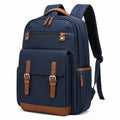 Sac à dos 32 x 18 x 45 cm en polyester bleu marine et marron pour ordinateur style urbain
