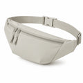 Sac banane 28 x 6 x 15 cm en tissu synthétique beige avec sangle réglable