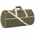 Sac polochon 50 cm en tissu kaki et beige pour voyage style sportif