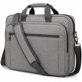 Sacoche ordinateur 40 cm en polyester gris avec bandoulière style professionnel